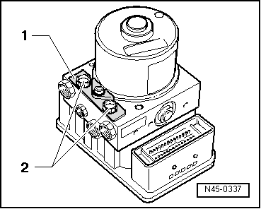 Calculateur : dévissage de l'unité hydraulique