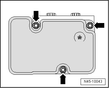 Calculateur : dévissage de l'unité hydraulique