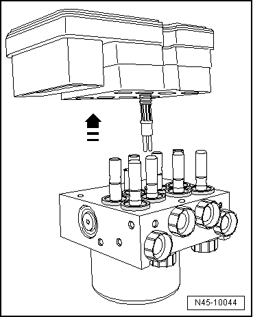 Calculateur : dévissage de l'unité hydraulique