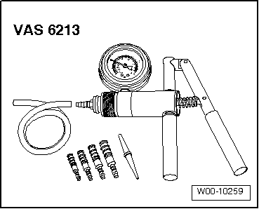 Génération du vide à l'aide de la pompe à vide manuelle -VAS 6213