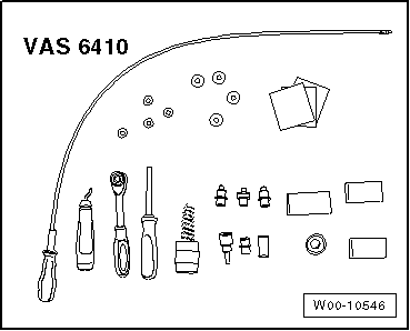 Utilisation du coffret de réparation -VAS 6410