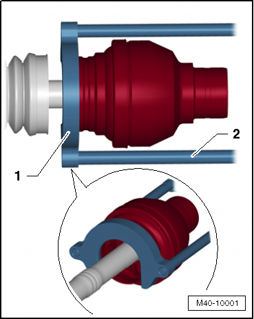 Demi-arbre de roue avec joint homocinétique VL107 (emmanché) : désassemblage et réassemblage