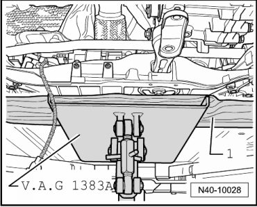 Bras de suspension avec palier de fixation : dépose et repose (du côté gauche sur les véhicules à boîte automatique ou à boîte DSG à double embrayage)