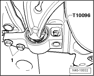 Bras de suspension avec palier de fixation : dépose et repose (du côté droit sur les véhicules à moteur 6 cylindres)