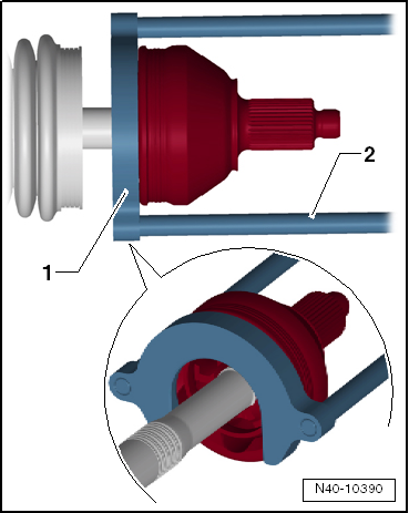 Demi-arbre de roue avec joint homocinétique VL107 (emmanché) : désassemblage et réassemblage