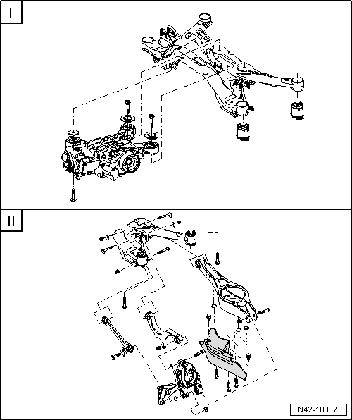 Essieu arrière : vue d'ensemble (acier)