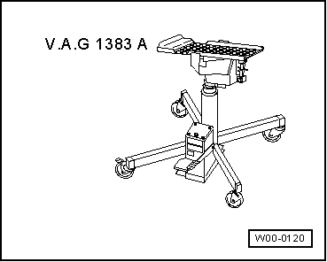 Bras de suspension avec palier de fixation : dépose et repose (du côté gauche sur les véhicules à boîte automatique ou à boîte DSG à double embrayage)