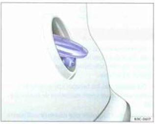 Fig. 140 Dans le hoyon : emplacement de montage de la caméra de recul