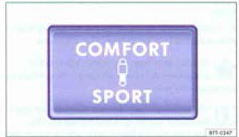 Fig. 145 Dans la console centrole : touche de réglage de la suspension