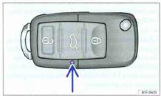 Fig. 16 Temain de pile dons la clé à radiocommande