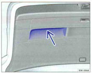 Fig. 28 Hayon ouvert: poignée concave pour la lermeturo.