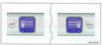 Fig. 43 Dans la console centrale : molette du chauffage dev siéges avant (variante