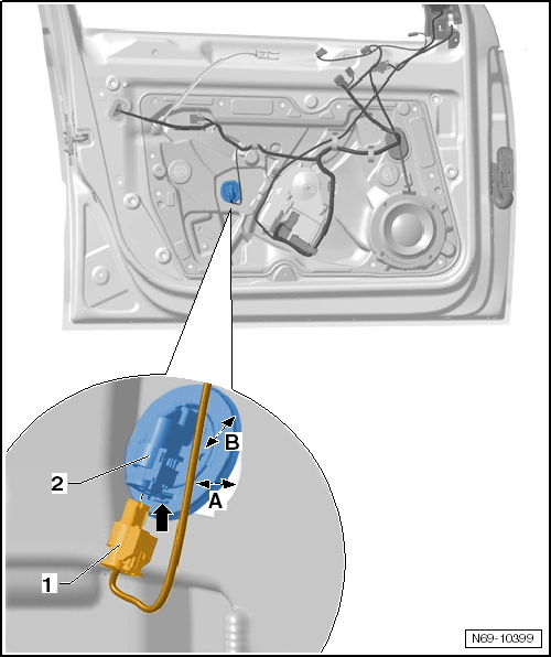 Capteur de collision pour sac gonflable latéral, côté conducteur -G179- : dépose et repose (Golf 2009 ►)