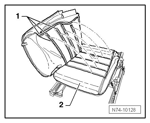 Garniture et rembourrage d'assise de siège baquet avant : dépose et repose