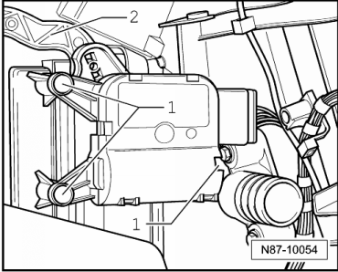 Servomoteur de volet de mélange d'air droit -V159- : dépose et repose