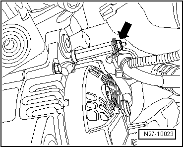 Alternateur : dépose et repose, moteur TDI 1,9 l