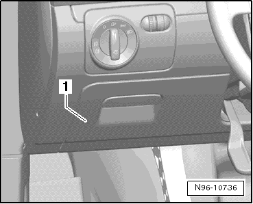 Porte-relais sur le calculateur de réseau de bord, côté gauche du tableau de bord : dépose et repose