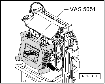 VAS 5051- : branchement et sélection de la fonction