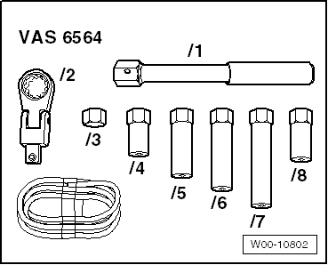 Système de freinage : purge avec l'appareil de remplissage et de purge des freins -VAS 5234- ou -V.A.G 1869